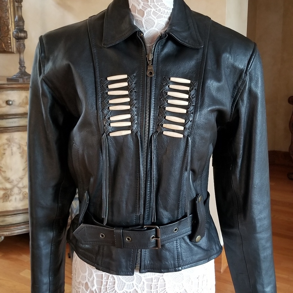 Vintage Force Leather Jacket Medium - image 2